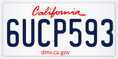 CA license plate 6UCP593