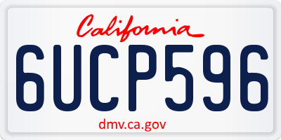 CA license plate 6UCP596