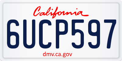 CA license plate 6UCP597