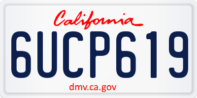 CA license plate 6UCP619