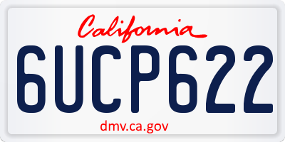 CA license plate 6UCP622