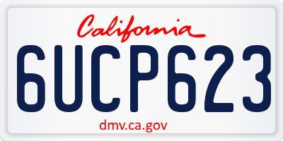 CA license plate 6UCP623