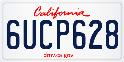 CA license plate 6UCP628