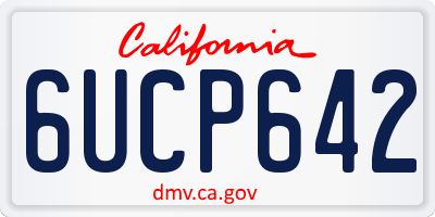CA license plate 6UCP642