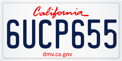 CA license plate 6UCP655