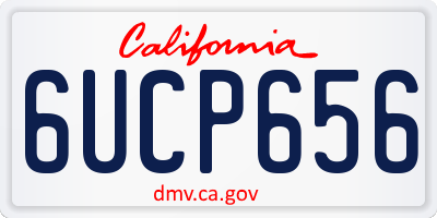 CA license plate 6UCP656