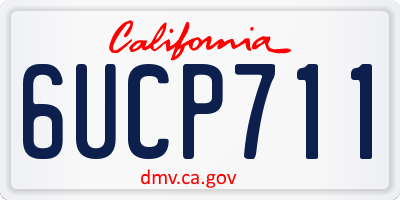 CA license plate 6UCP711