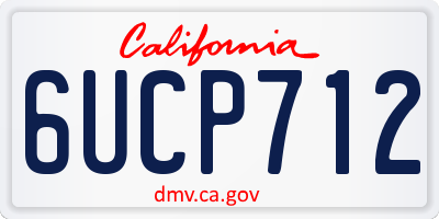 CA license plate 6UCP712