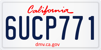 CA license plate 6UCP771