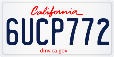 CA license plate 6UCP772