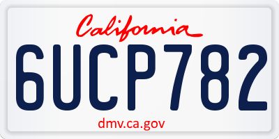 CA license plate 6UCP782