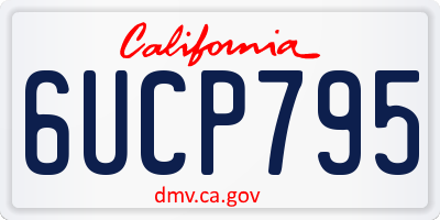 CA license plate 6UCP795