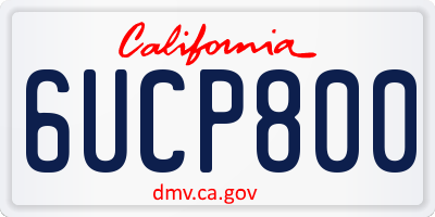 CA license plate 6UCP800