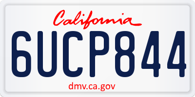 CA license plate 6UCP844