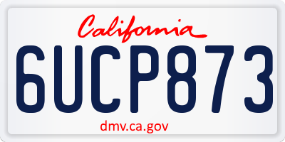 CA license plate 6UCP873
