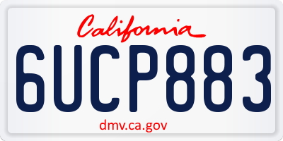 CA license plate 6UCP883