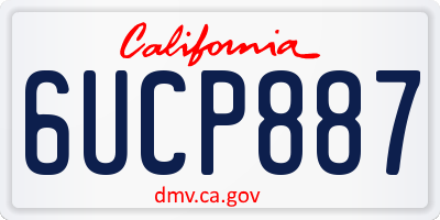 CA license plate 6UCP887