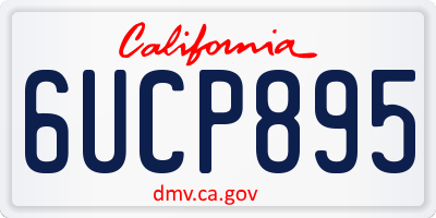 CA license plate 6UCP895