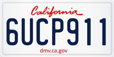 CA license plate 6UCP911