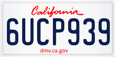 CA license plate 6UCP939