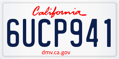CA license plate 6UCP941