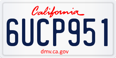 CA license plate 6UCP951