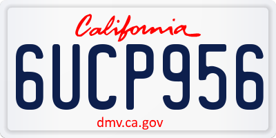 CA license plate 6UCP956
