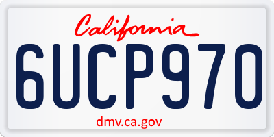 CA license plate 6UCP970
