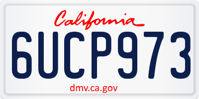 CA license plate 6UCP973
