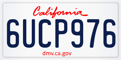 CA license plate 6UCP976