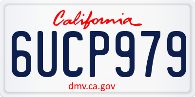 CA license plate 6UCP979