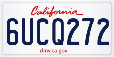 CA license plate 6UCQ272