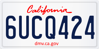 CA license plate 6UCQ424