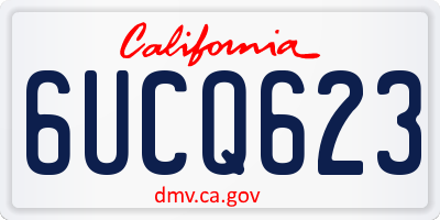 CA license plate 6UCQ623