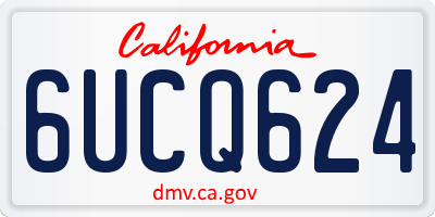 CA license plate 6UCQ624