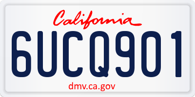 CA license plate 6UCQ901