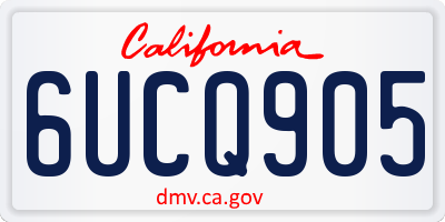 CA license plate 6UCQ905