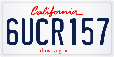 CA license plate 6UCR157