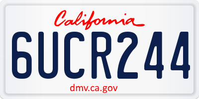 CA license plate 6UCR244