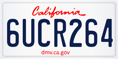 CA license plate 6UCR264