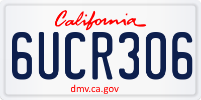 CA license plate 6UCR306