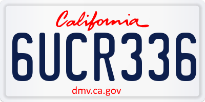 CA license plate 6UCR336