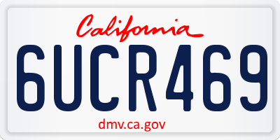 CA license plate 6UCR469