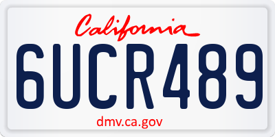 CA license plate 6UCR489