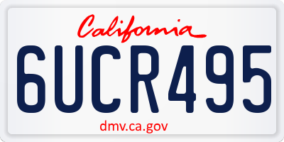 CA license plate 6UCR495