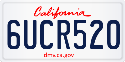 CA license plate 6UCR520