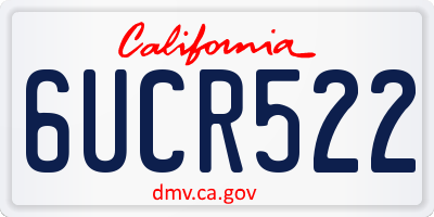 CA license plate 6UCR522