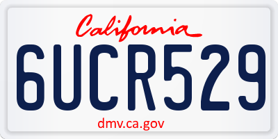 CA license plate 6UCR529