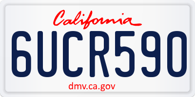 CA license plate 6UCR590