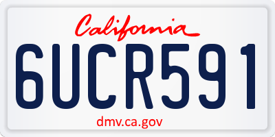 CA license plate 6UCR591